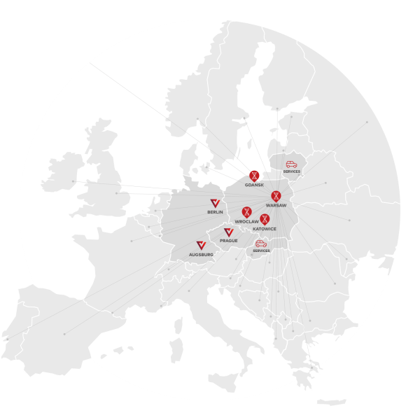 Map of laboratories and services